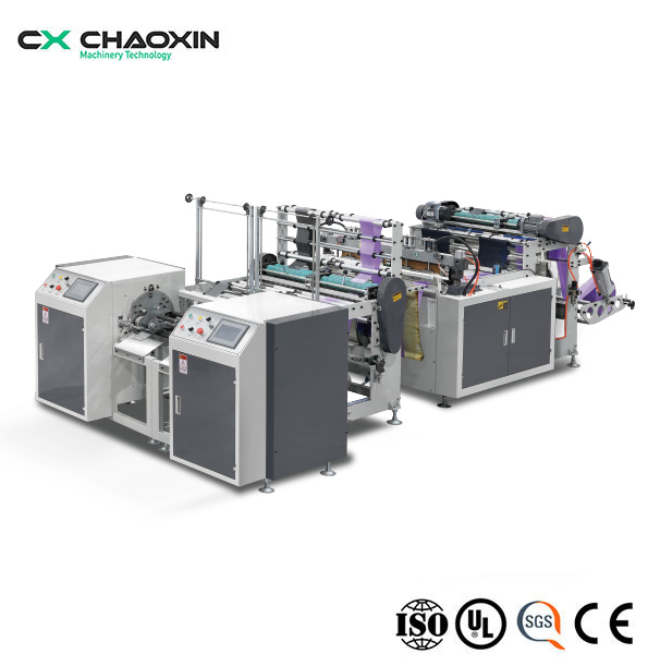 High Speed Double Line Star Bottom Rolling Garbage Bag Making Machine